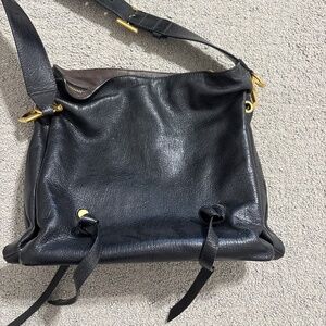 Jimmy Choo bag , black leather , shoulder bag